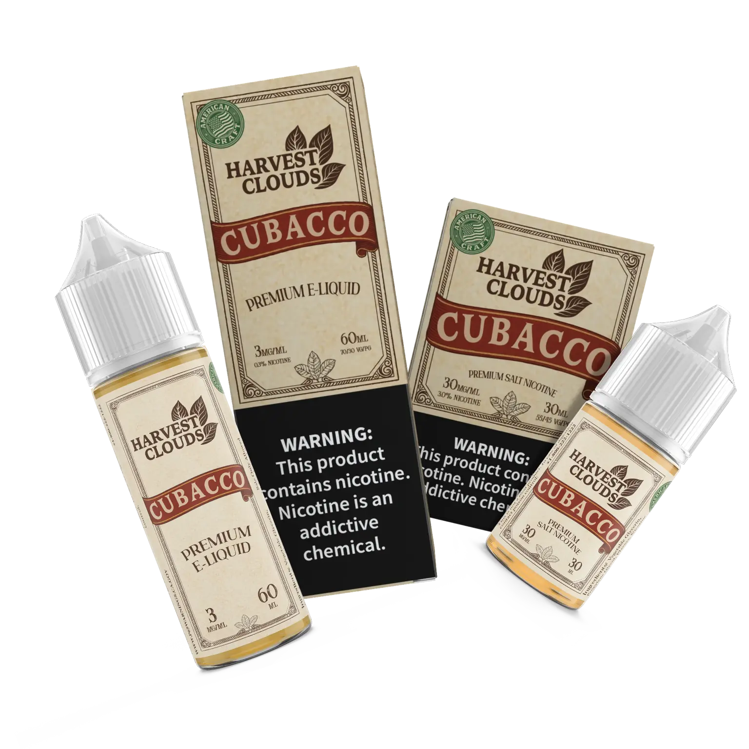 Cubacco Box & Bottle Of Salt Nicotine
